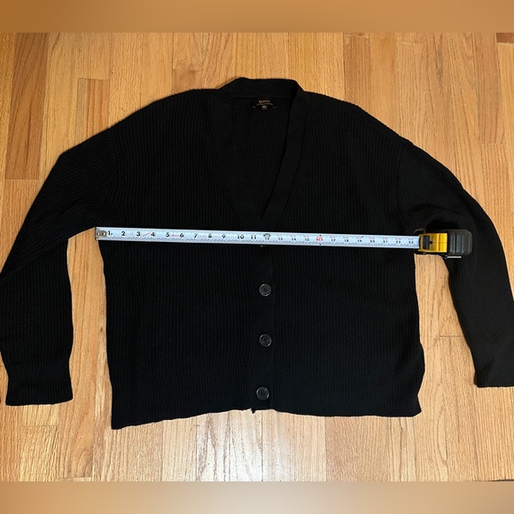 Quince Mongolian Cashmere Fisherman Boxy Cropped Cardigan Sweater - Picture 2 of 8